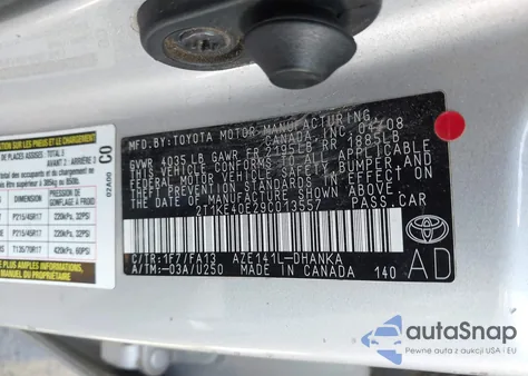 2009 Toyota Matrix S from USA, damaged, VIN 2T1KE40E29C013557